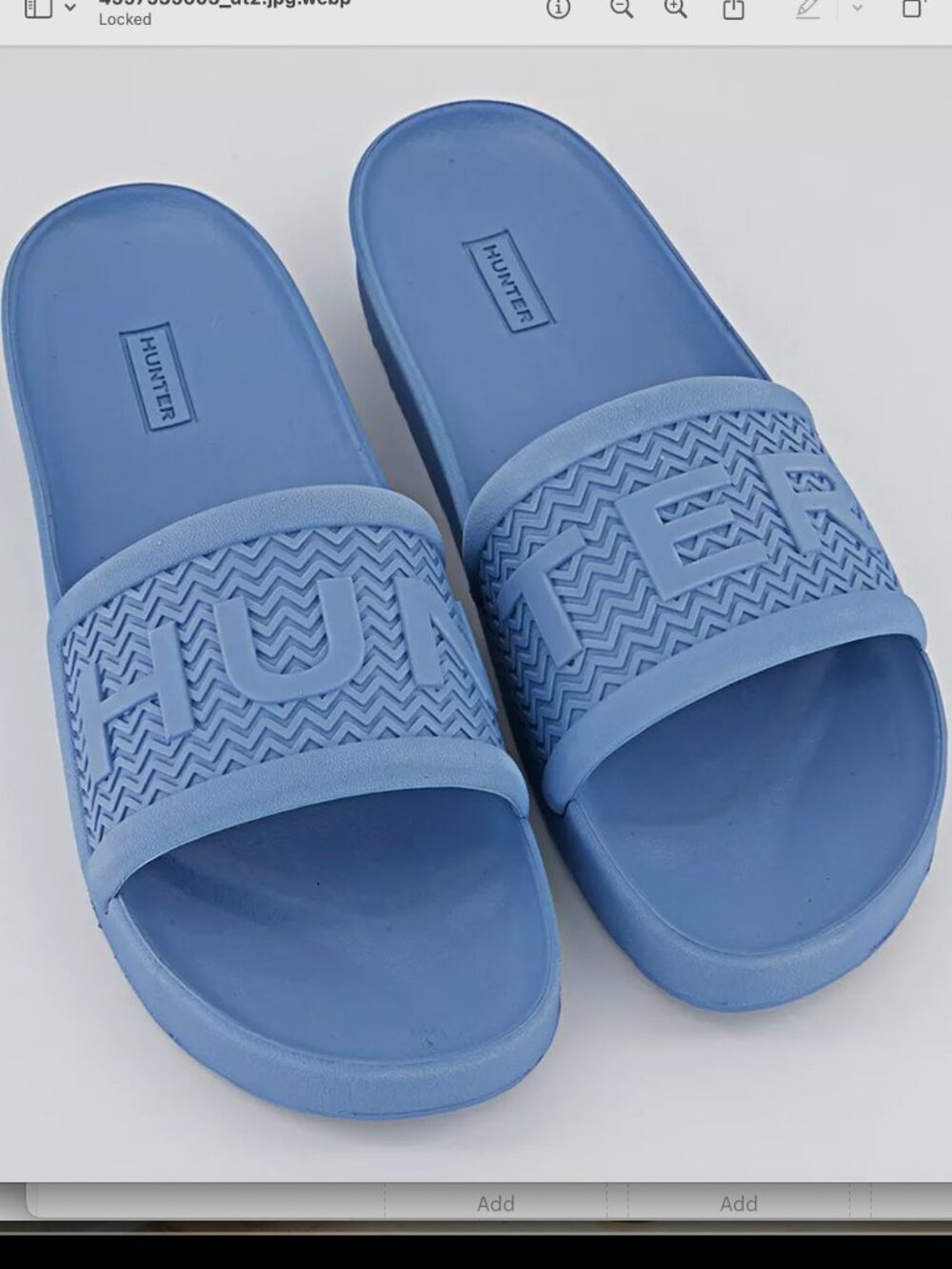 BRAND NEW Hunter Blue Slides in US 10/EU 43